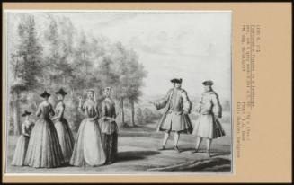 Fashionable Figures in a Landscape