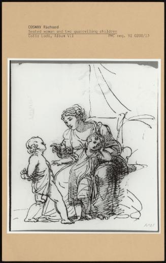 Seated Woman And Two Quarrelling Children