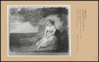 Woman Seated On A Seashore