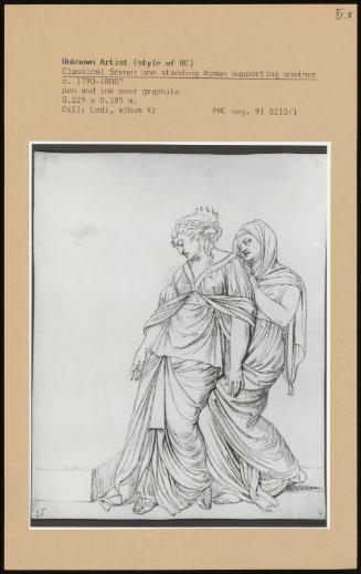 Classical Scene: One Standing Woman Supporting Another
