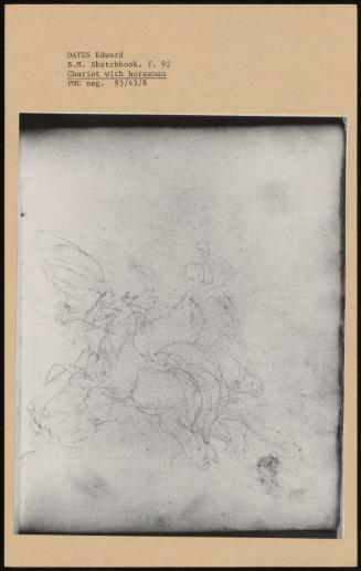 B M Sketchbook, F 92 ; Chariot With Horseman