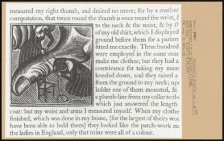 Gulliver's Travels Vol 1, P 59; Sempstresses Tie Up Gulliver's Thumb