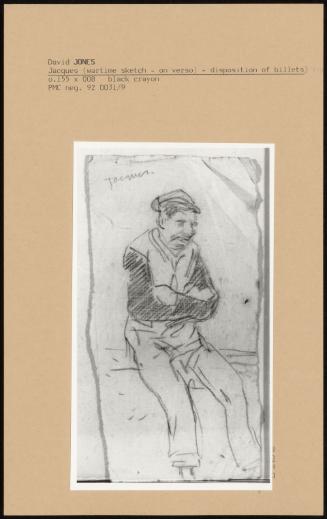 Jacques (Wartime Sketch - On Verso) - Disposition Of Billets)