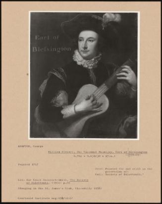 William Stewart, 2nd Viscount Mountjoy, Earl Of Blessington (1709-69)