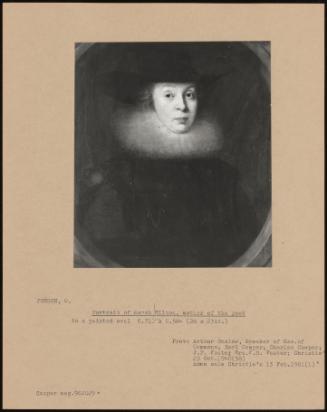 Portrait Of Sarah Milton, Mother Of The Poet