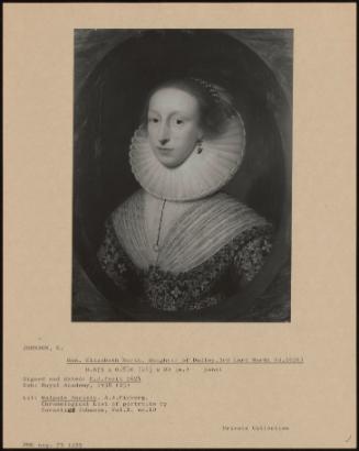 Hon. Elizabeth North, Daughter Of Dudley, 3rd Lord North (D. 1624)