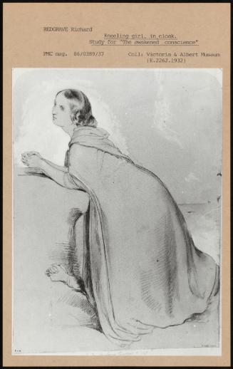 Kneeling Girl, In Cloak Study For The Awakened Conscience