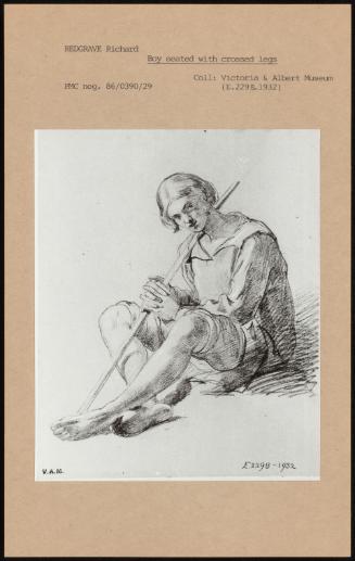 Boy Seated With Crossed Legs