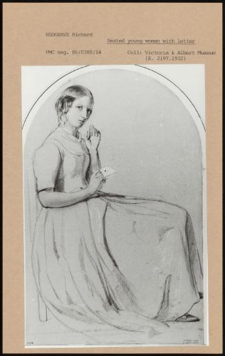 Seated Young Woman With Letter