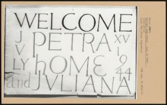 Welcome Home Petra July Xv 1944