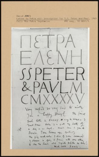 Letter To Petra With Inscription For S S Peter And Paul