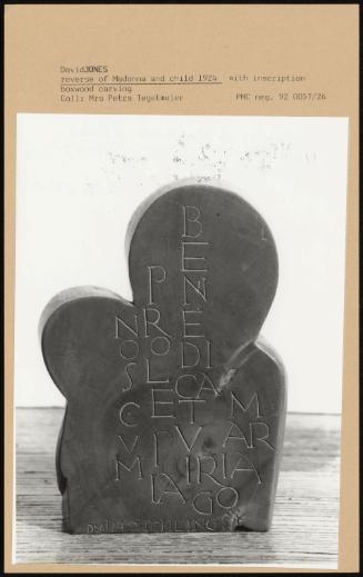 Reverse Of Madonna And Child 1924