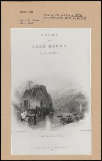 Byron's Life and Works 1832-4 the Castellated Rhine (R II 431)