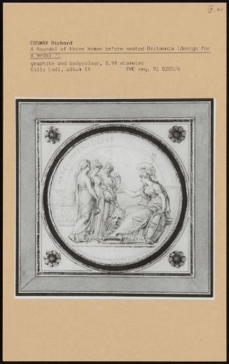 A Roundel Of Three Woman Before Seated Britannia (Design For A Medal)