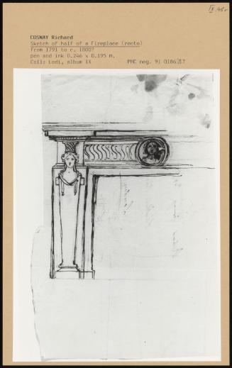 Sketch Of Half Of A Fireplace (Recto)