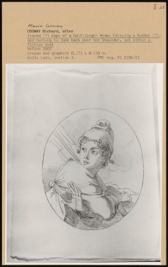 Traced Copy Of A Half-Length Woman Carrying A Rudder, And Turning To Look Back Over Her Shoulder, Set Within A Fictive Oval