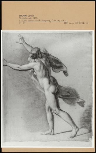 A Nude Woman With Drapery, Fleeing To L