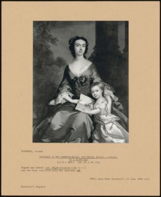 Portrait Of Mrs Hawkins-Brown, And Child, Before A Column, In A Landscape