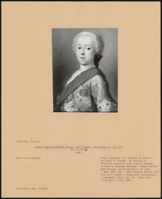 Prince Charles Edward Stuart, Bust-Length, In Profile To The Left