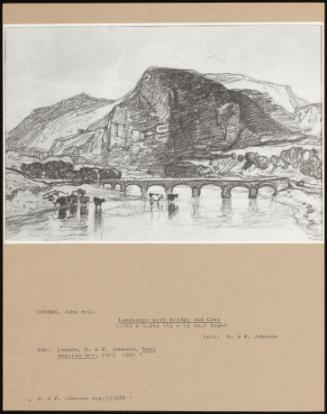 Landscape With Bridge And Cows