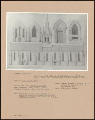 Elevation Of The Church Of Columbiers, Near Valognes