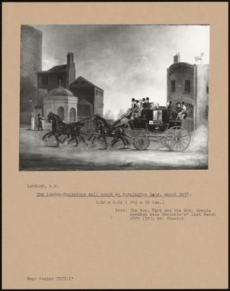The London-Maidstone Mail Coach At Kennington Gate, About 1837