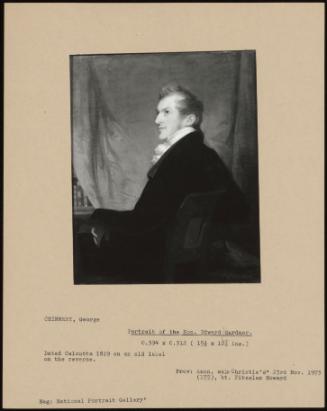 Portrait Of The Hon. Edward Gardner.