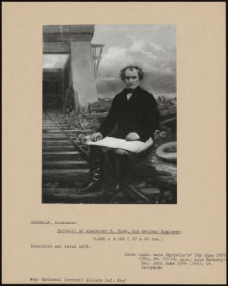 Portrait Of Alexander M. Ross, The Railway Engineer
