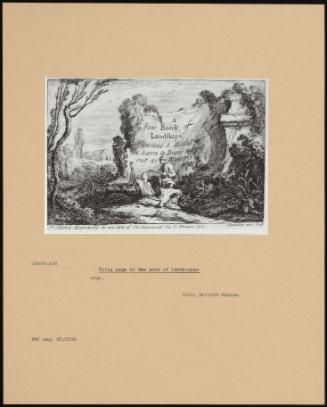 Title Page To New Book Of Landscape