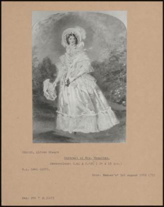 Portrait Of Mrs. Thwaites.