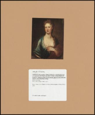 Portrait Of A Lady, Traditionally Identified As Catherine Perceval (C. 1689-1749), Countess Of Egmont, Bust-Length, In A Blue Dress And Brown Wrap, In A Feighned Oval