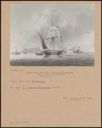 A Man O'war And Other Vessels Off Gibraltar