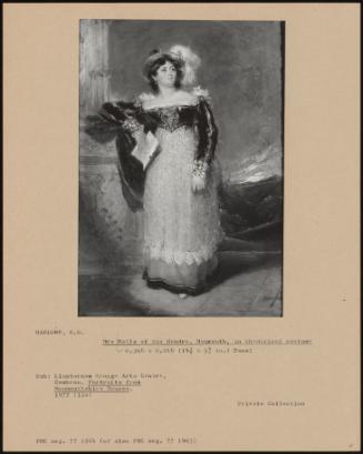 Mrs. Rolls To The Hendre, Monmouth, In Theatrical Costume