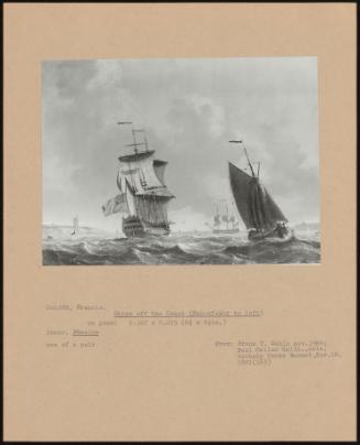 Ships Off The Coast (Man-Of-War To Left)