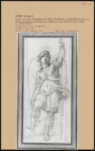 Study Of The Archangel Michael Standing Triumphantly Over A Body (Satan), Holding A Lance In The Raised Left Hand