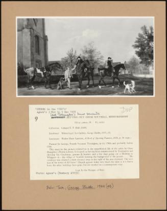 Lord Torrengton's Huur Servants Setting Out From Southill, Bedfordshire