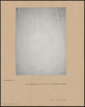 Two Caricatures ( On Verso Of A Laroon Drawing)