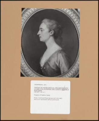 Portrait Of Hester Santlow, Mrs Barton Booth (C.1690-1773), In Profile, Half-Length, Wearing A Blue Dress