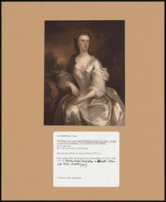 Portrait Of Lady Georgina Spencer (d.1780), Later Countess Cowper, In A White Satin Dress