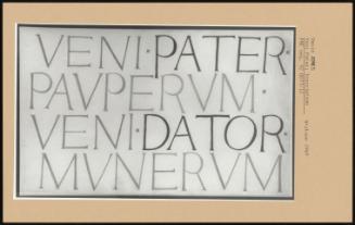 Veni Pater: Inscription