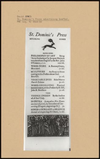 St Dominic's Press Advertising Leaflet