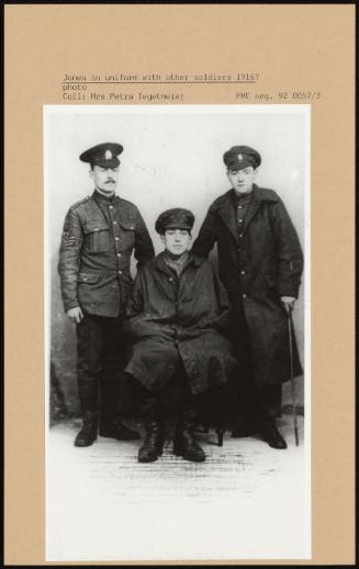 Jones In Uniform With Other Soldiers 1916