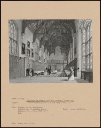 The Hall Of Corpus Christi College, Cambridge