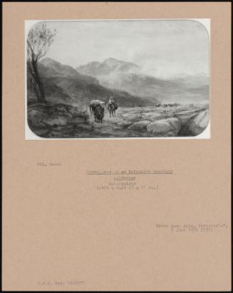 Travellers In An Extensive Moorland Landscape