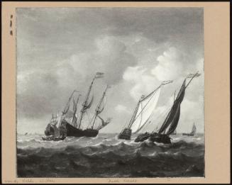 Dutch Vessels; A Dutch Man-Of-War And Other Vessels In A Breeze