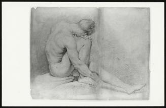 Life Study of Seated Figure with Head Bent Over Knee