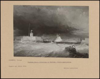 Fishing Boats Returning To Harbour, Storm Approaching