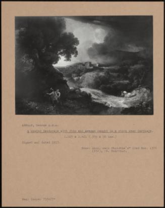A Wooded Landscape With Dido And Aeneas Caught In A Storm Near Carthage