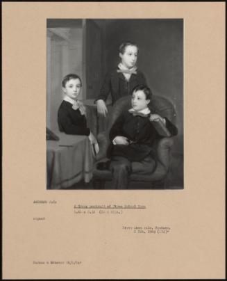 A Group Portrait Of Three School Boys