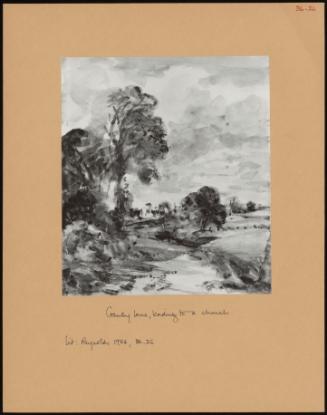 Country Lane, Leading To A Church Landscape Study